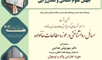 هفتمین نشست گروه پژوهشی مطالعات زنان و خانواده با عنوان: «مسائل روانشناختی در حوزه مطالعات خانواده»