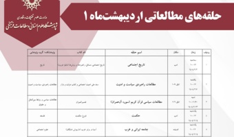برنامه حلقههای مطالعاتی اردیبهشتماه پژوهشگاه علوم انسانی و مطالعات فرهنگی اعلام شد