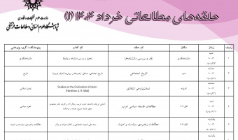 ۳۰ حلقه مطالعاتی در خرداماه برگزار میشود + جدول